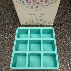 Nespresso NEW Silicone Ice Cube Tray in Box Aqua